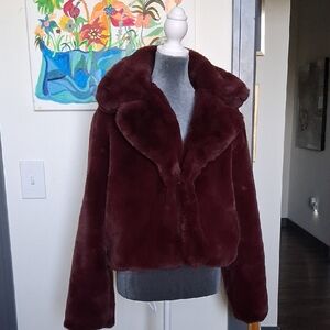 SO Deep Burgundy Teddy Jacket